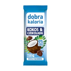 Baton Kokos & Czekolada Bez Dodatku Cukru 33g Dobra Kaloria