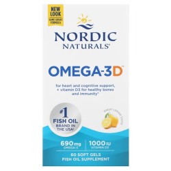 Omega-3D 690mg Lemon 60 softgels Nordic Naturals