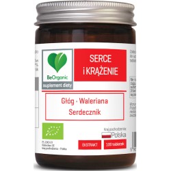 Tabletki Wspomagające Serce i Krążenie Głóg Waleriana Serdecznik BIO 100 szt. Be Organic