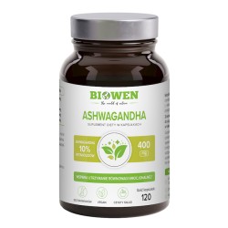 Ashwagandha Ekstrakt Bezglutenowy 120 Kapsułek 400mg Biowen