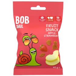 Gluten-Free Fruit Snack Apple - Strawberry No Sugar 40g Bob Snail