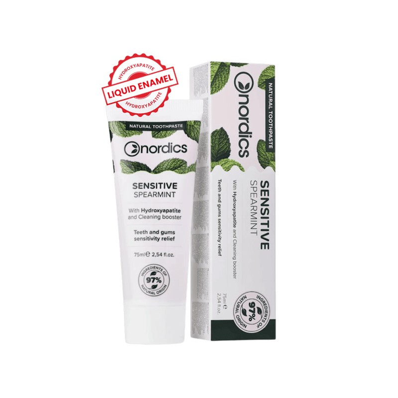 Pasta Do Zębów Remineralizująca Sensitive z Płynnym Szkliwem 75ml Nordics