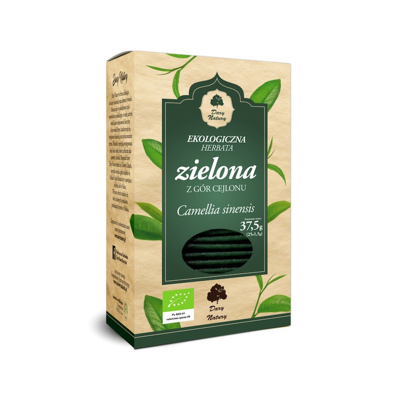 Herbata Zielona BIO (25 x 1,5 g) 37,5g Dary Natury