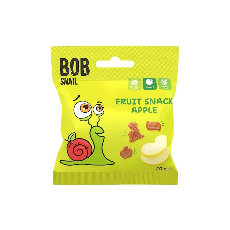 Żelki Owocowe Fruit Snack Jabłko Bez Dodatku Cukrów Bezglutenowa 40g Bob Snail