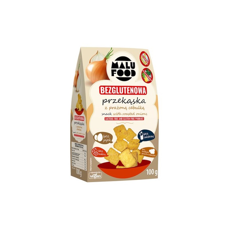 Przekąska z Prażoną Cebulką Bez Cukru BEZGLUTENOWA 100g Malu Food