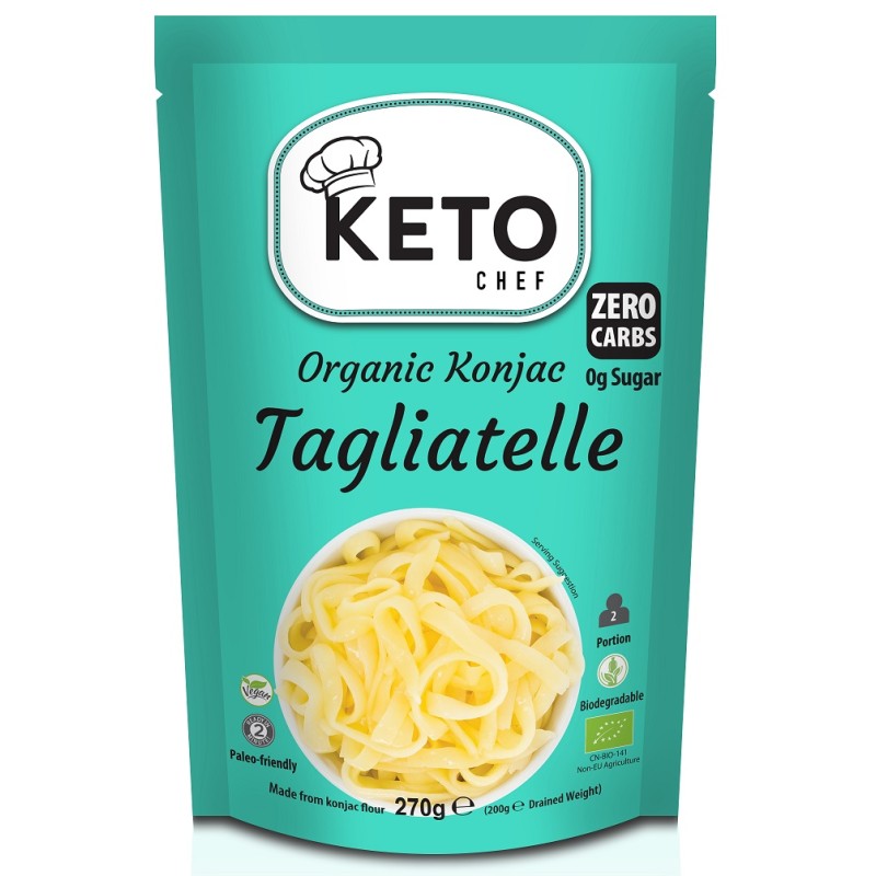 Makaron Konjac Tagliatelle 270g (200g) BIO Keto Chef (Better Than Foods)