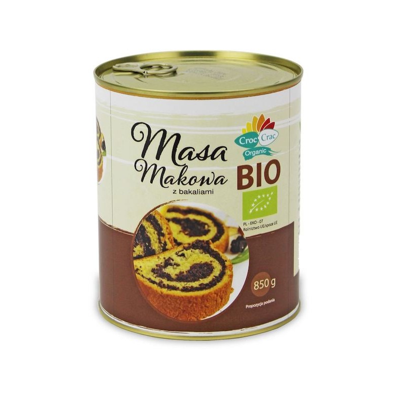 Masa Makowa Z Bakaliami BIO 850g Croc-Crac (BIOVERI)