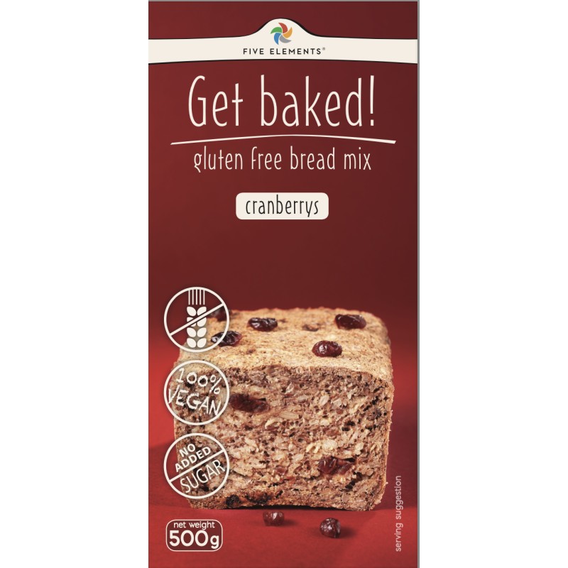 gluten free bread mix with cranberry 500g pięć przemian