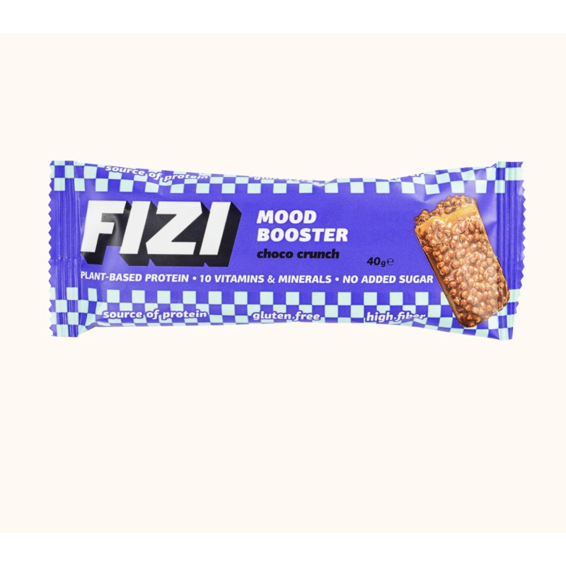 Bezglutenowy Baton MOOD BOOSTER Choco Crunch Bez Cukru 40g Fizi
