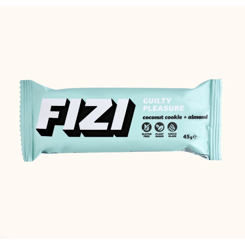 Bezglutenowy Baton GUILTY PLEASURE Kokos + Migdał  Bez Cukru 45g Fizi