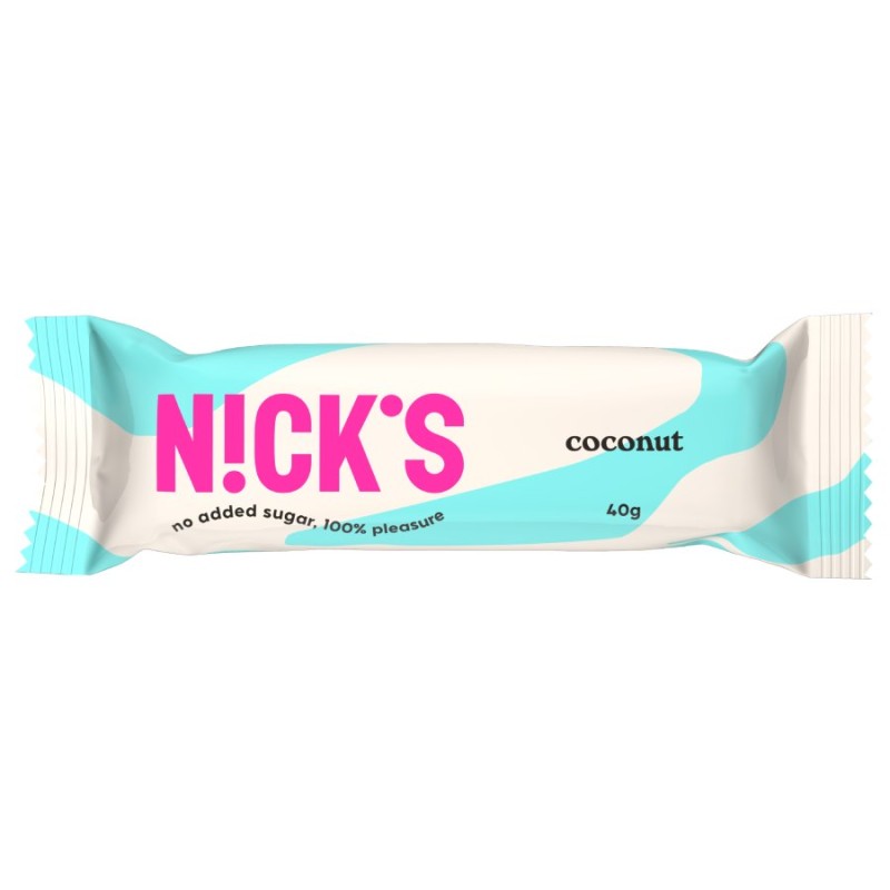 Baton Kokosowy w Czekoladzie Mlecznej, Bez Cukru 40g NICK'S