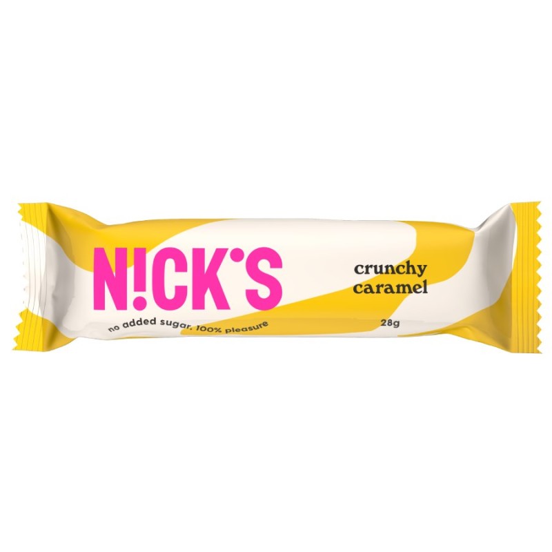Baton z Chrupiącym Karmelem i Migdałami, Bez Cukru 40g NICK'S