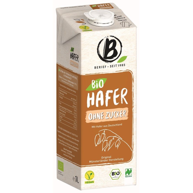 Organic Oat Drink No Sugar 1l Berief