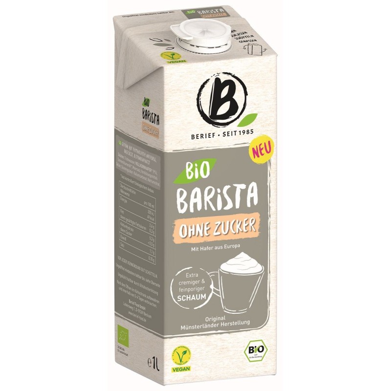 Organic Oat Drink BARISTA No Sugar 1l Berief