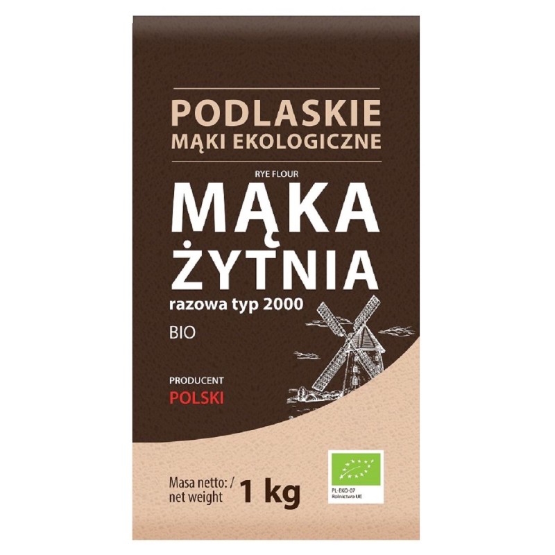Organic WHOLEMEAL RYE Flour Type 2000 Bio Life (Mąki Podlaskie)
