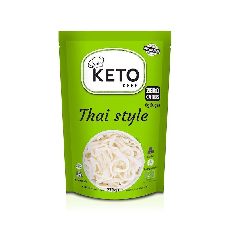 Makaron Konjac THAI STYLE  BIO 270g (200g) Keto Chef (Better Than Foods)