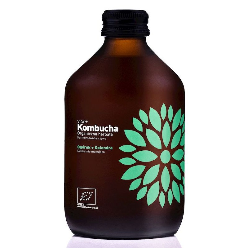 Organic Gluten-Free Kombucha Cucumber & Coriander 330ml Vigo