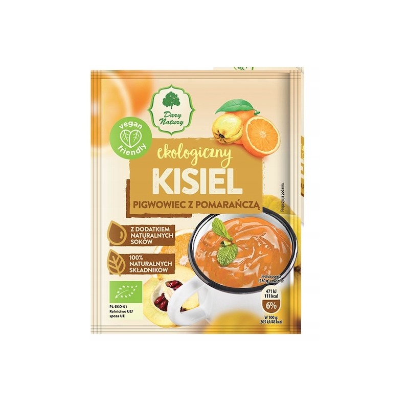 Ekologiczny Kisiel Pigwowiec z Pomarańczą 30g Dary Natury