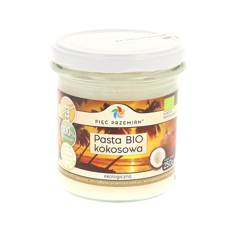 Organic Coconut Paste 250g Pięć Przemian
