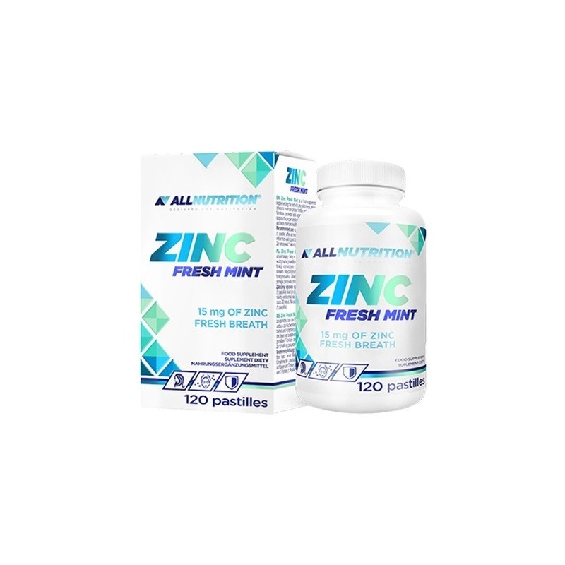 Zinc 15mg Fresh Mint 120 pastilles Allnutrition