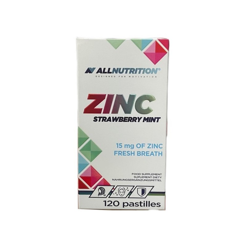 Zinc 15mg Strawberry Mint 120 pastilles Allnutrition