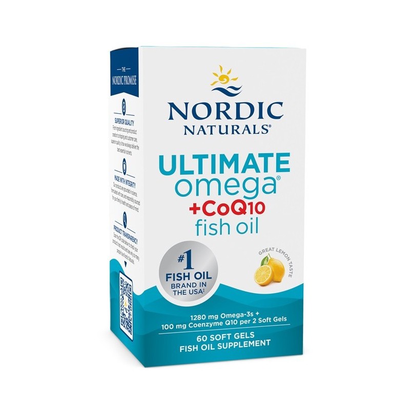 Ultimate Omega + CoQ10 1280mg Cytryna 60 kapsułek Nordic Naturals