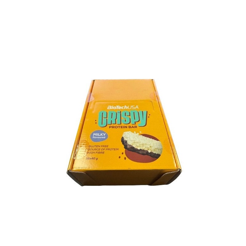 Chrupiący Baton Proteinowy smak Mleczny 16x40g BioTechUSA