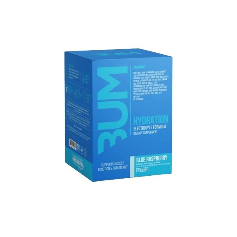 Bum Hydration Blue Raspberry 20x6.1g Raw Nutrition