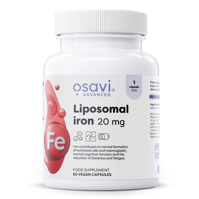 Liposomal Iron 20mg 60 vegan caps Osavi