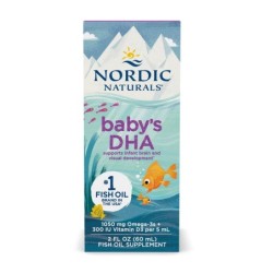 Olej Rybi dla Niemowląt DHA 1050mg Omega-3 z Witaminą D3 60ml Nordic Naturals