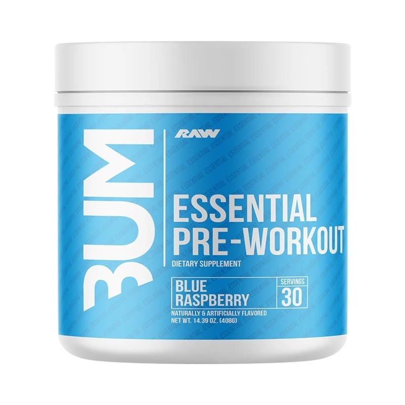 CBUM Essential Pre-Workout Blue Raspberry 408g Raw Nutrition