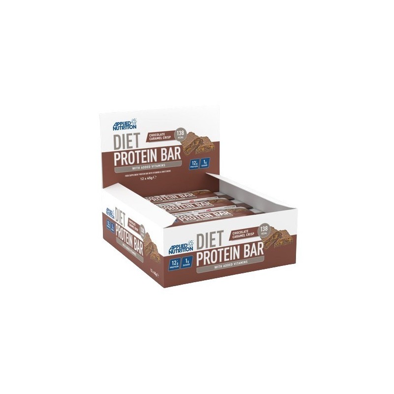 Diet Protein Bar Chocolate Caramel Crisp 12x45g Applied Nutrition