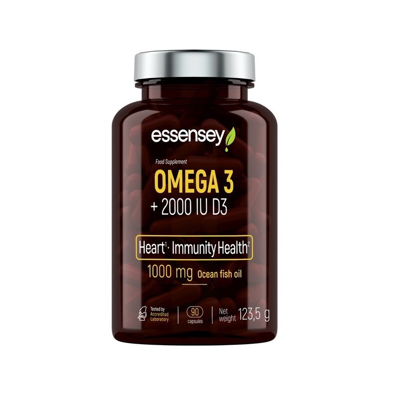 Omega 3 + 2000IU D3 90 kapsułek Essensey