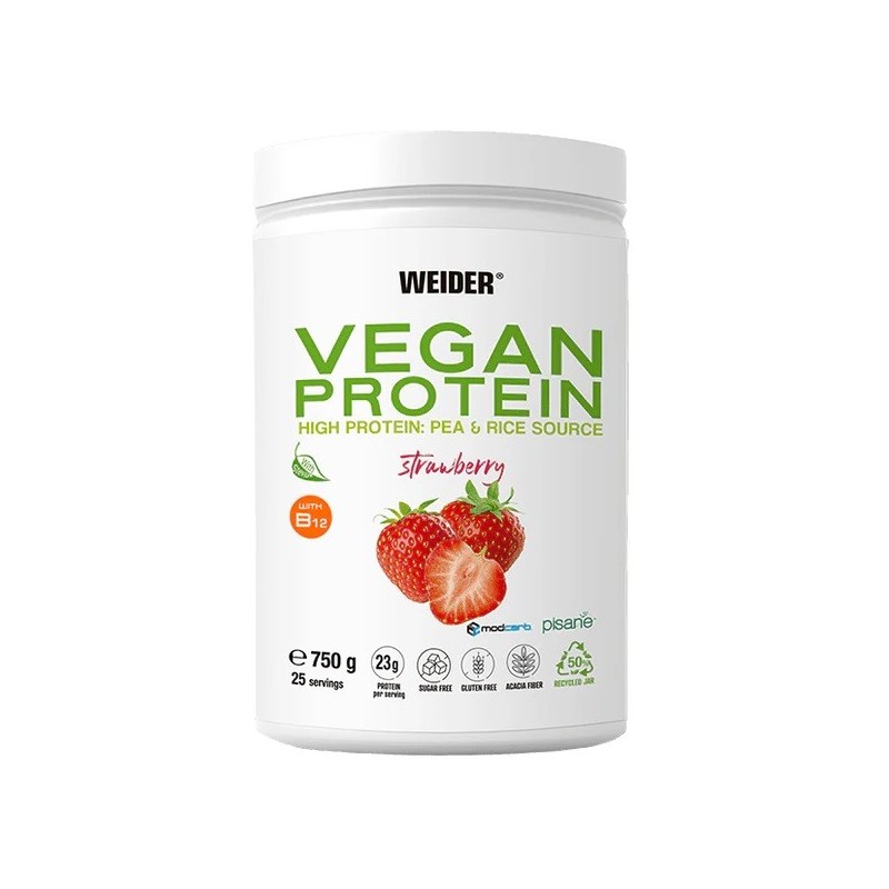 Białko Wegańskie Smak Truskawka 750g Weider