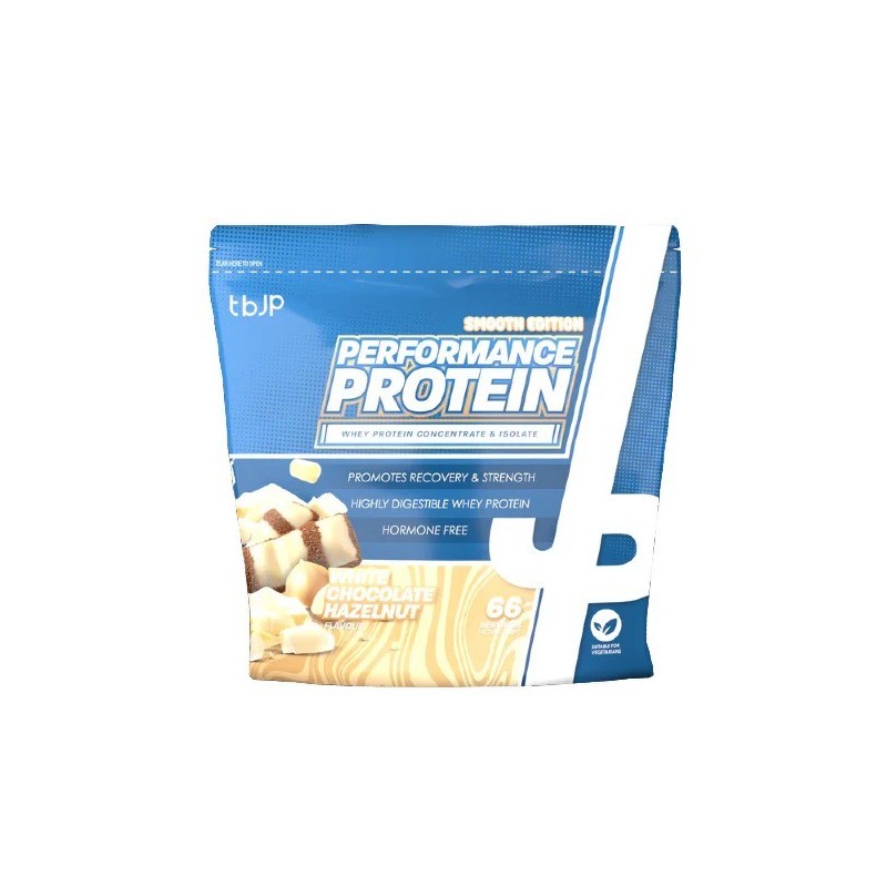 Performance Protein Smooth White Chocolate Hazelnut 2000g Trained by JP