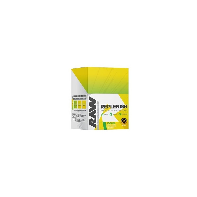 Replenish Lemon Lime 20 stick packs Raw Nutrition