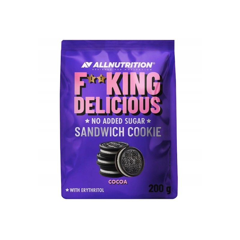 FITKING Ciastka Sandwich Cookie Kakao, Bez Cukru 200g Allnutrition
