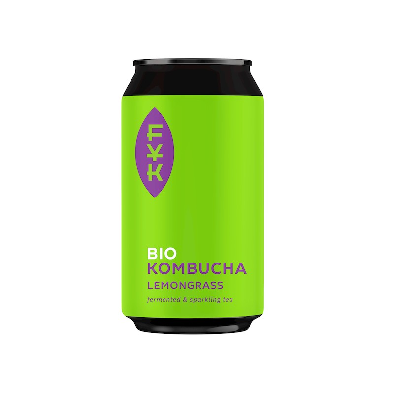 Organic Lemongrass Kombucha 330ml Forever Young Kombucha