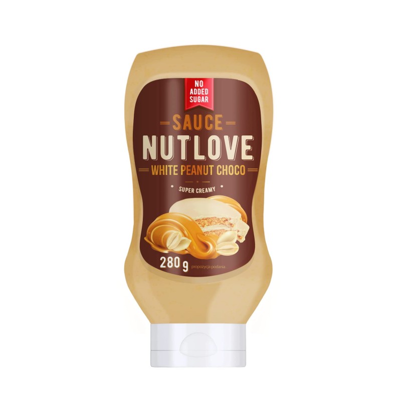 NUTLOVE Sos Biała Czekolada z Orzeszkami Ziemnymi 280g Allnutrition