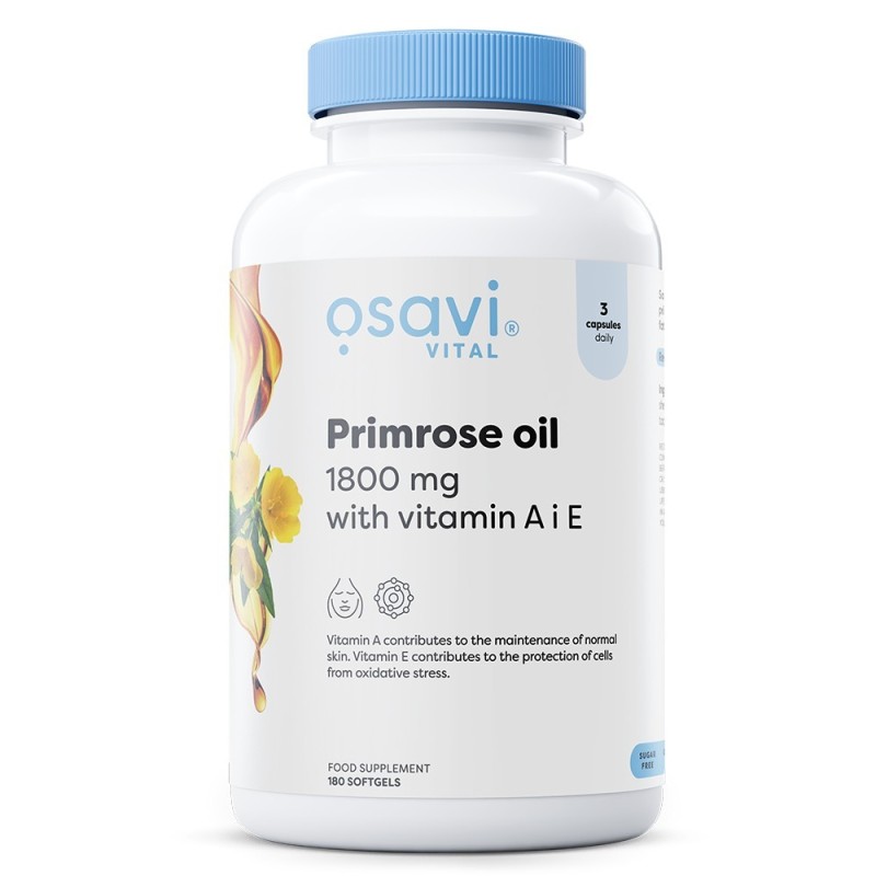 Primrose Oil with Vitamin A & E 1800mg 180 softgels Osavi