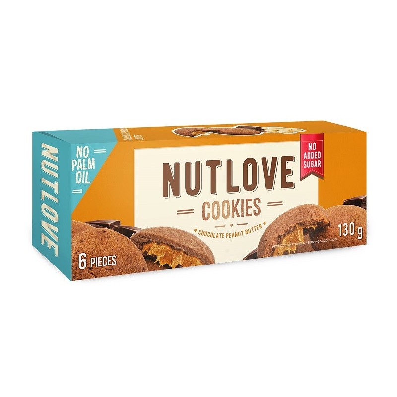 Nutlove Ciasteczka Smak Czekolada i Masło Orzechowe 6 ciasteczek Allnutrition