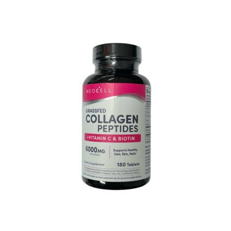 Grassfed Collagen Peptides + Vitamin C & Biotin 180 tablets NeoCell