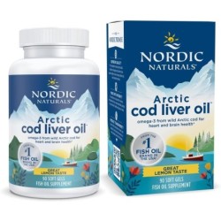 Arctic Cod Liver Oil 750mg Lemon 90 softgels Nordic Naturals