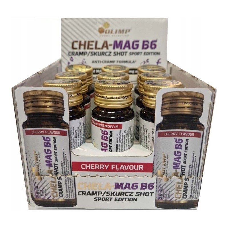 Chela-Mag B6 Skurcz Shot Smak Wiśnia 9x25ml Olimp Nutrition