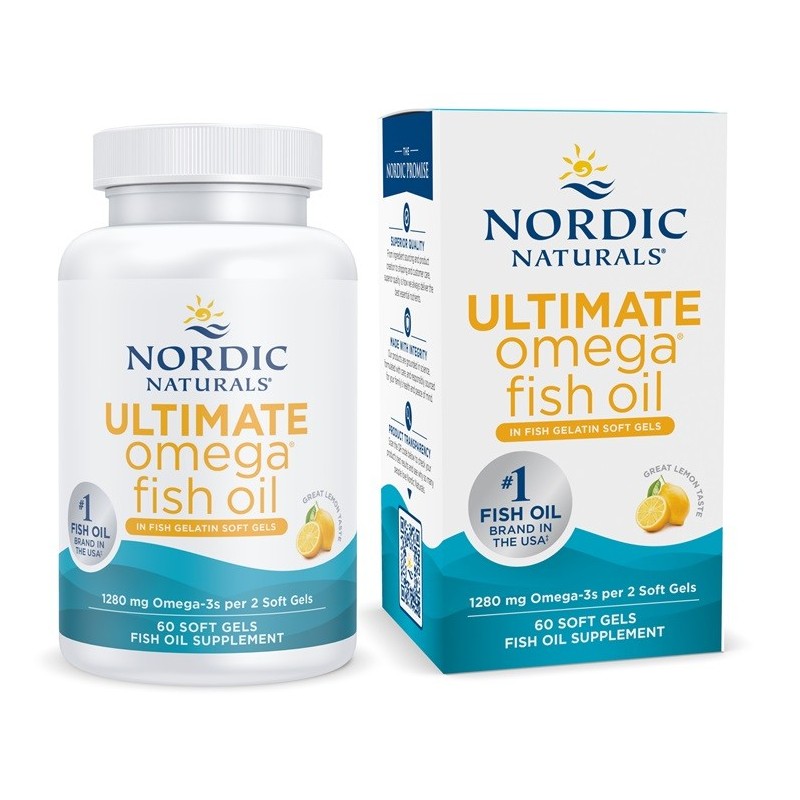 Ultimate Omega w Żelatynie Rybnej 1280mg Cytryna 60 kapsułek Nordic Naturals