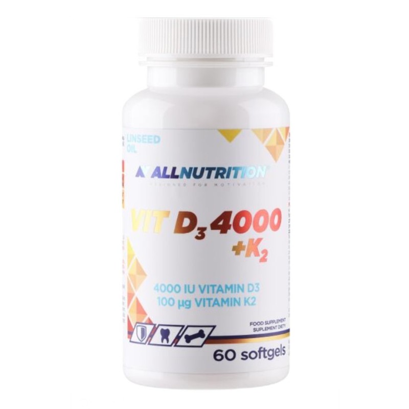 Vit D3 4000 + K2 60 softgels Allnutrition
