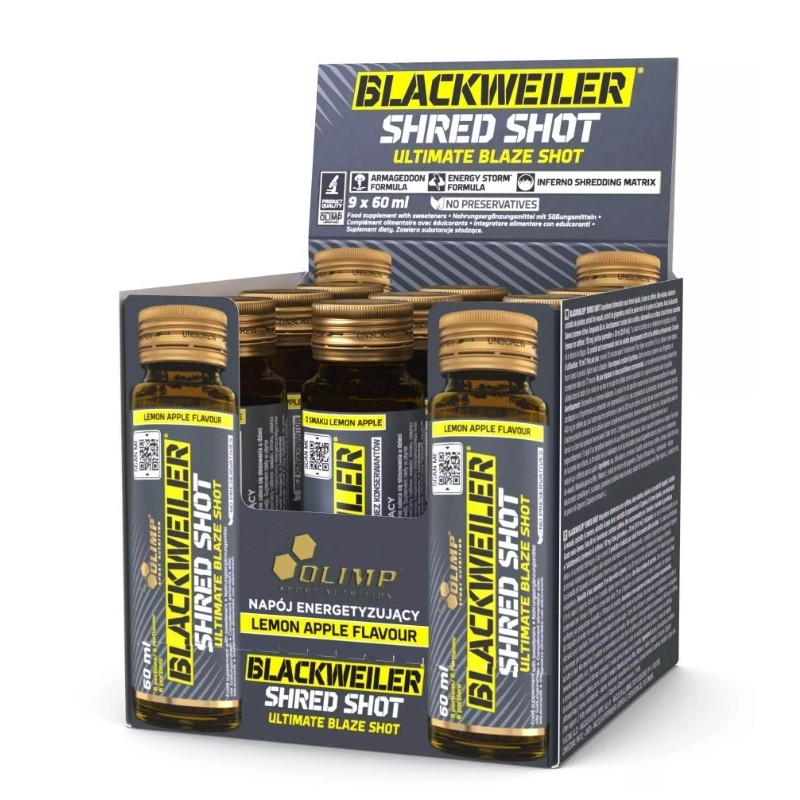 Blackweiler Shred Shot Smak Cytryna i Jabłko 9x60ml Olimp Nutrition