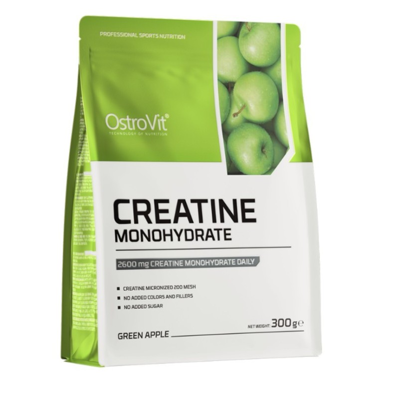 Monohydrat Kreatyny Smak Zielone Jabłko 300g OstroVit