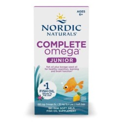 Complete Omega Junior 283mg Lemon 180 mini softgels Nordic Naturals