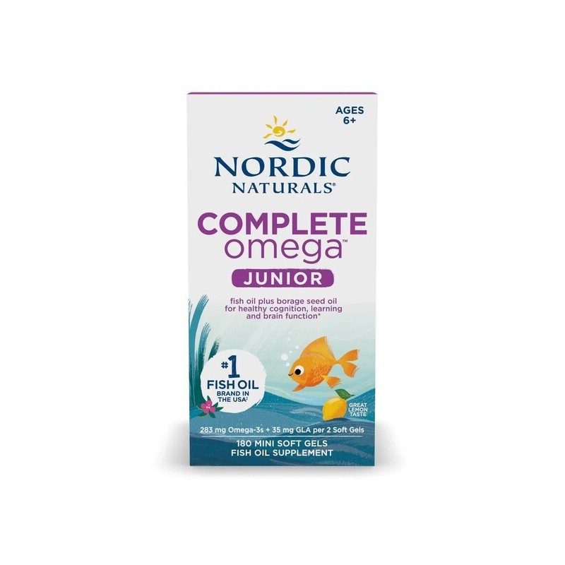 Complete Omega dla Dzieci 283mg Cytryna 180 mini kapsułek Nordic Naturals